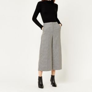 Zara Houndstooth Wide Leg Pants